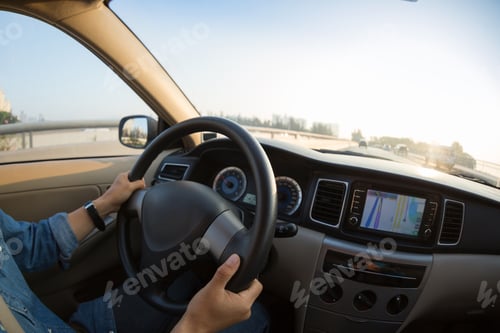 Preview: Driving in sunrise road
