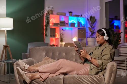 Preview: Woman relaxing at home