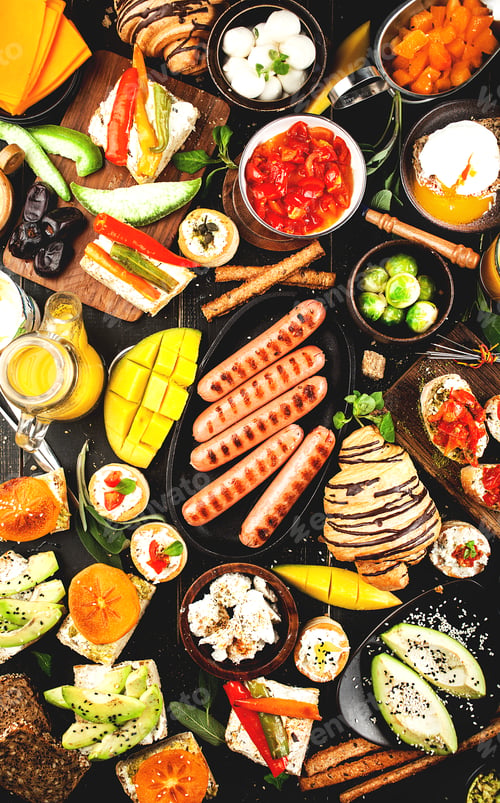 Preview: Variety of fresh food ingredients