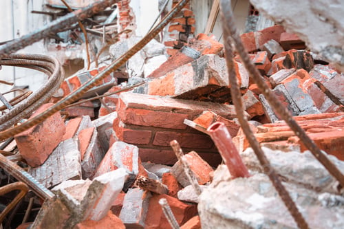 Preview: Image of a building under demolition.