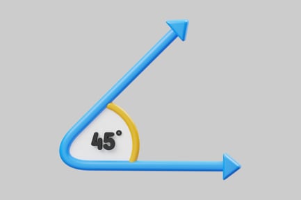 Preview: Forty-five degree angle symbol