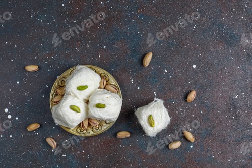 Preview: Turkish floss halva pishmanie,cotton candy dessert.