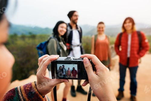 Preview: Friends Taking Photos Trip Concept