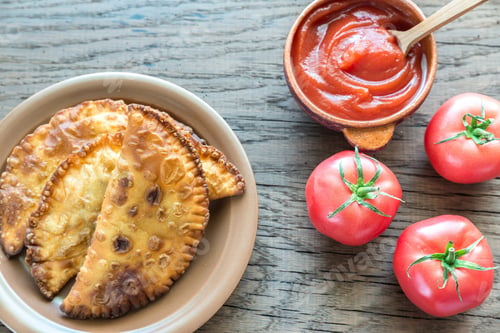 Preview: Meat Patties on the wooden background