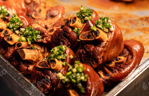 Preview: Brightly colored Chinese dish illuminated by warm lights, bursting with delectable flavors