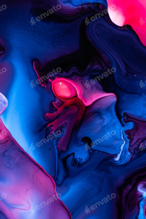 Preview: Abstract flow of liquid paints in mix