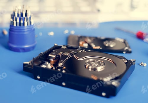 Preview: HDD open ready to repair on the table