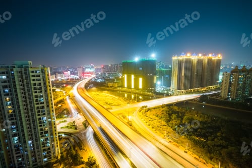 Preview: city highway at night