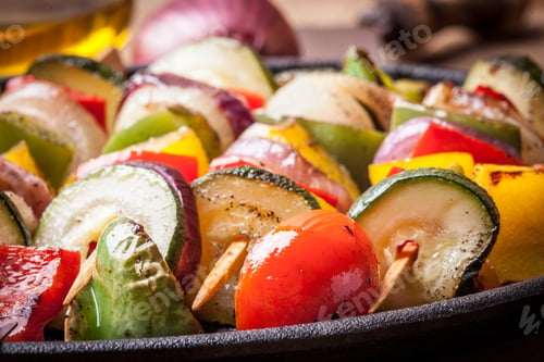 Preview: Vegetable skewers.