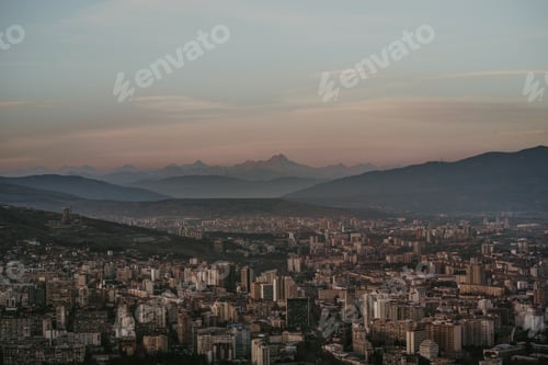 Preview: View over Tblisi at sunset