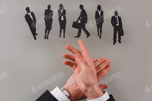 Preview: Businessman choosing the best candidate for a new employee.