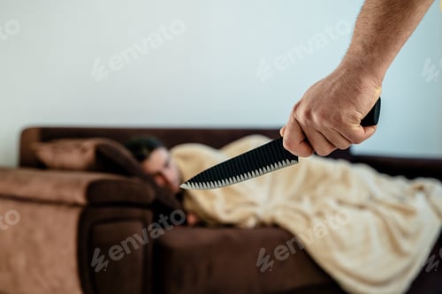 Preview: male With Knife Trying To Kill Man who sleeps