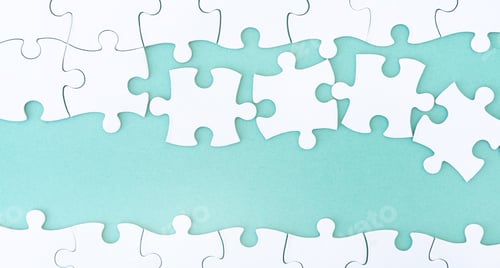 Preview: Close up view of mockup puzzle