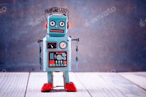 Preview: Vintage tin toy robot