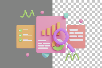 Preview: Financial Report Chart 3D Icon