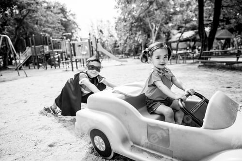 Preview: Brother Sister Elementary Childhood Kid Playful Concept