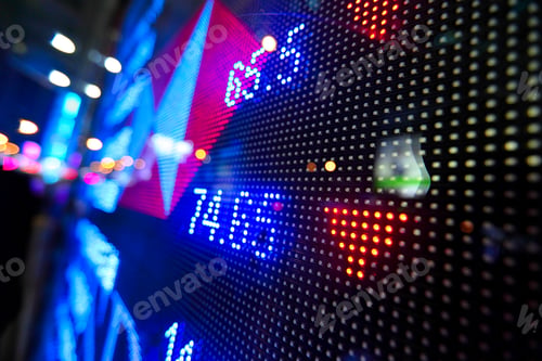 Preview: stock market price display abstract