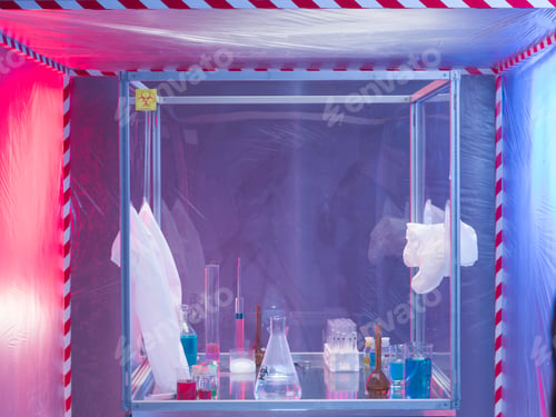 Preview: chemical equipment in protection enclosure