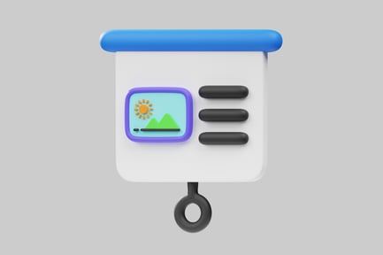 Preview: Presentation board with sun graphic