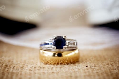 Preview: Selective focus shot of wedding rings