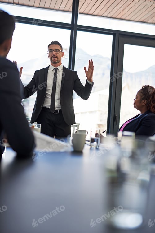 Preview: Ironing out the details. Shot of corporate businesspeople meeting in the boardroom.