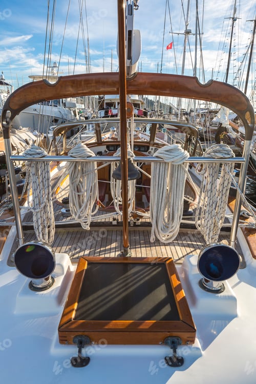 Preview: Ropes and rigging on sailboat deck