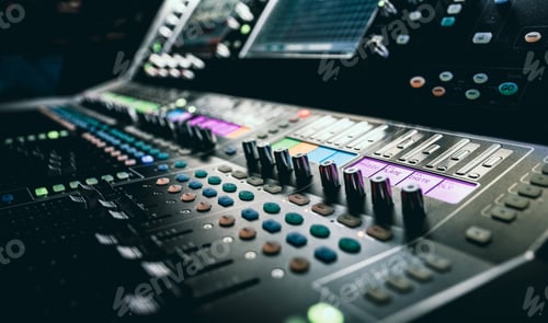 Preview: Sound control music mixer in record studio