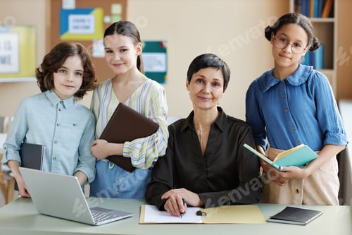 Preview: Teacher teaching lesson to her students