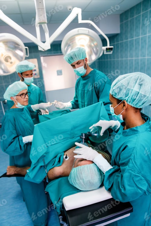 Preview: Surgery team operating in a surgical room
