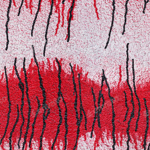 Preview: Plaster wall with abstract paintings