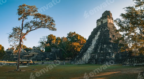 Preview: Landscape of the ancient Maya ruins in Tikal Flores, Guatemala