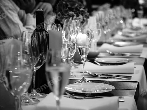 Preview: served table at the beginning of banquet