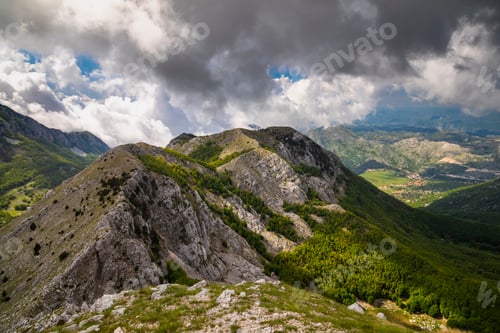 Preview: Summer mountain landscape at national park Lovcen, Montenegro. Sunny summer day