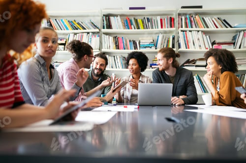 Preview: Businesspeople discussing together in conference room during meeting at office