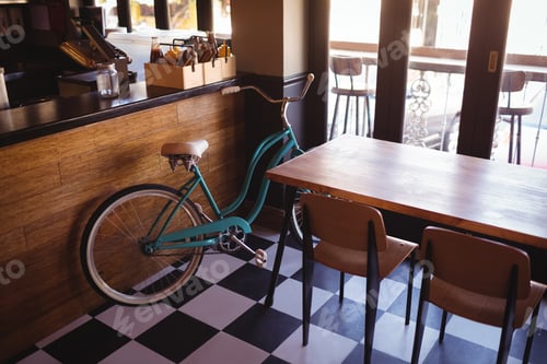 Preview: Bicycle at counter in restaurant