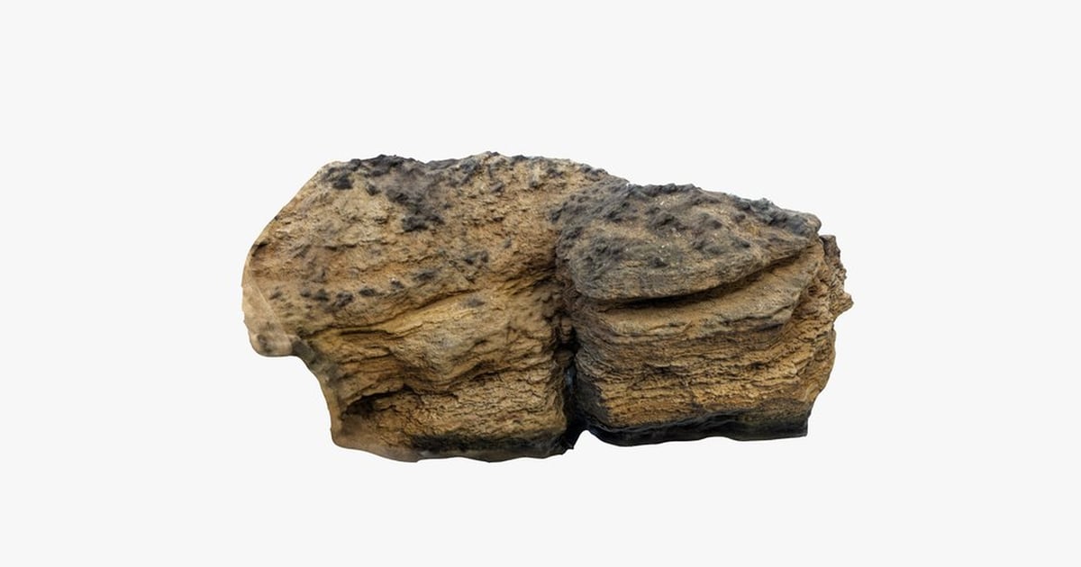 Eroded Limestone Boulder, Coastal Rock Formation 3D, Incl. beach ...