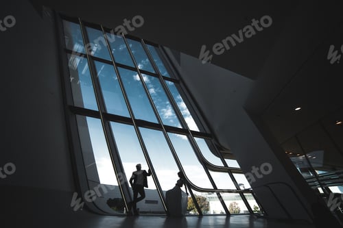 Preview: Wedding couple in a futuristic building