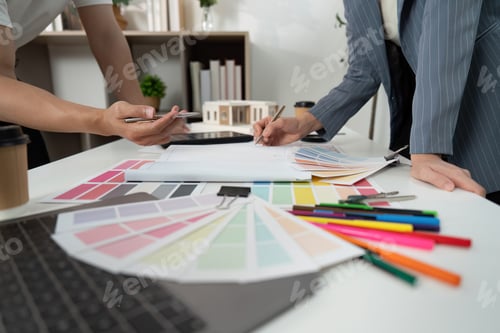 Preview: Creative Team Discussing Color Options for Design Project