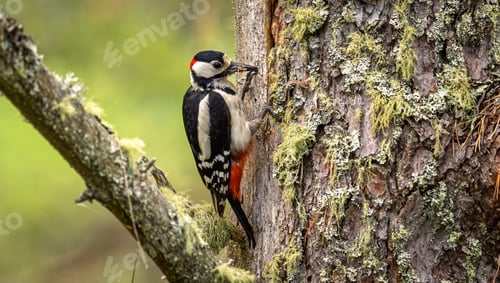 Preview: Great spotted woodpecker (Dendrocopos major)