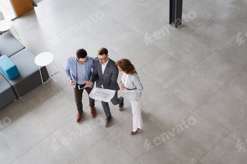 Preview: Professional business people working together on project