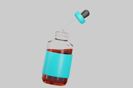 Preview: Glass bottle with dropper lid