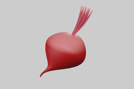 Preview: Realistic red beet vegetable asset