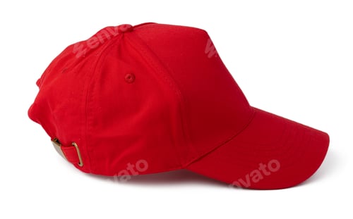 Preview: Red Baseball cap isolated on white background