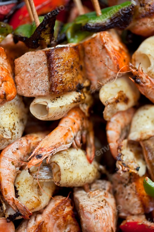 Preview: Details of sea food on a plate