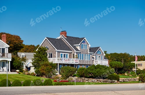 Preview: Suburban neighborhood. New Hampshire, USA.