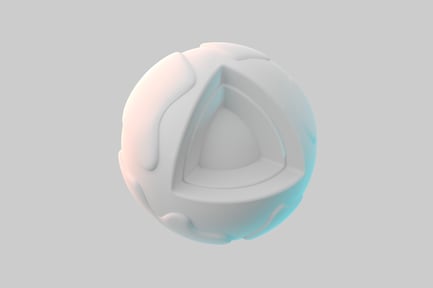 Preview: Abstract segmented spherical sculpture