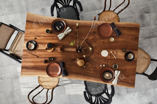 Preview: Stylish interior design of dining room