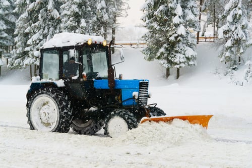 Vista previa: Blue snowblower grader