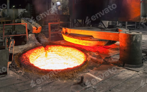 Preview: Open fuel furnace of mine type for remelting cast iron - blast cupola