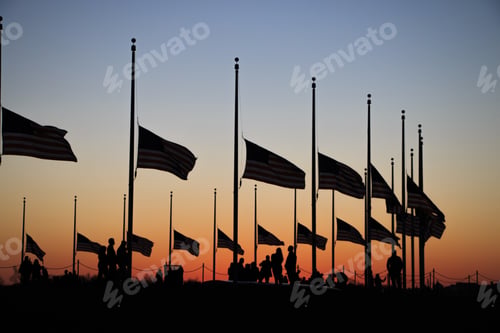 Preview: Beautiful shot of the Washington Monument during a sunset